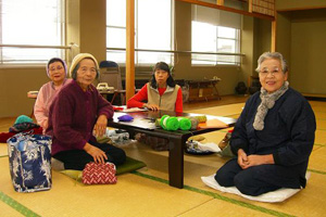 編み物教室の様子