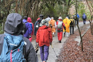 箭山神社に向けて山中へ入っていきます