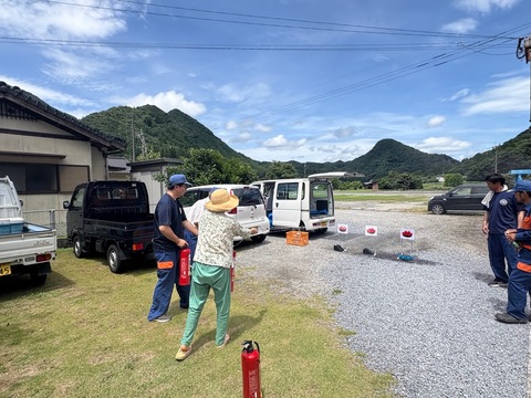 初期消火訓練の様子