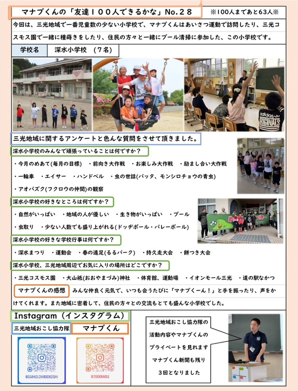 マナブくん新聞第28号(裏)