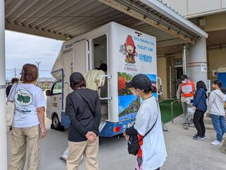 トイレカーの見学 トイレカーの見学