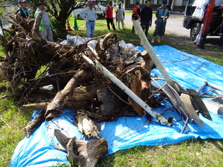 集められたごみ