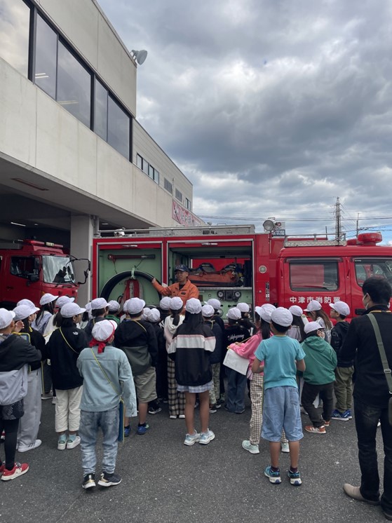 ポンプ車の見学 ポンプ車の見学
