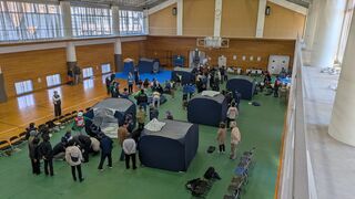 避難所設営訓練1