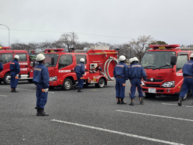 第1方面団による機械器具点検の様子