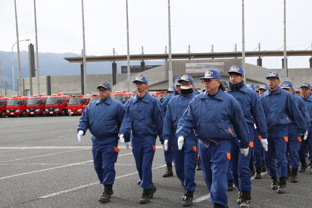 第4方面団による小隊訓練の様子