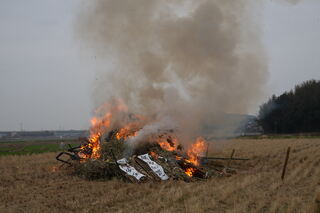 音を立てながら燃えました