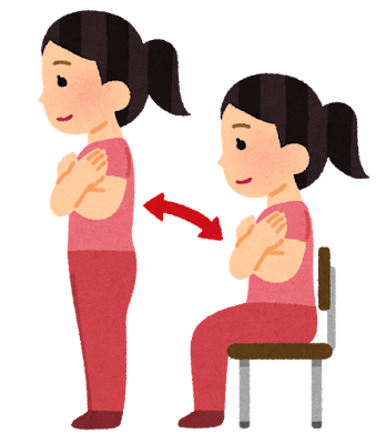 椅子スクワット