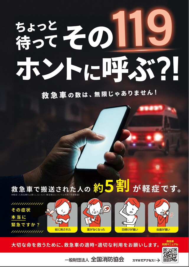 救急車適正利用のポスター 救急車適正利用のポスター