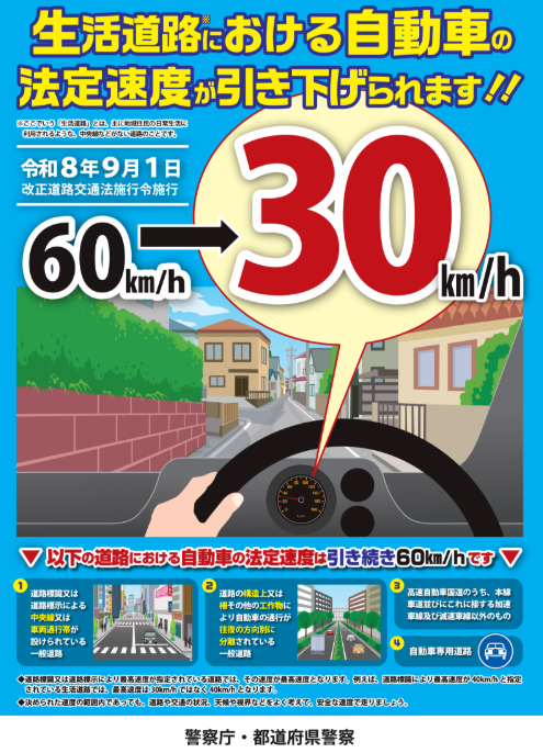 生活道路引き下げポスター