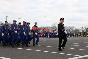 中津市消防団出初式の様子