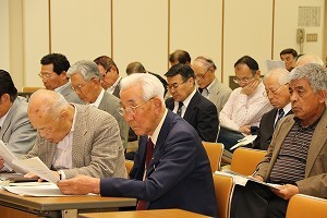 中津市連合自治委員会定期総会の様子