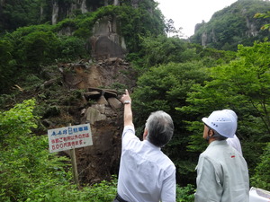 地域の方と現場を確認