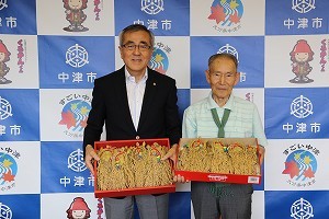 奥塚市長と玉井  十一さん