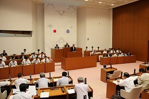 第3回中津市議会定例会の様子