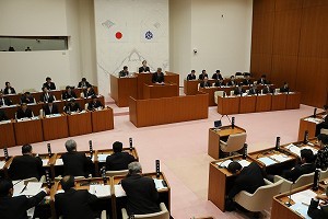 平成28年第4回中津市議会定例会の様子