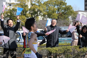 市長応援の様子