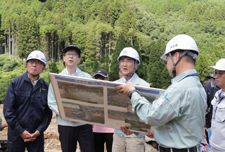 高内地区の被害状況説明