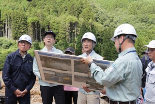 高内地区の被害状況説明