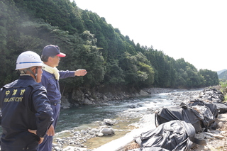 平小野地区の被害状況確認